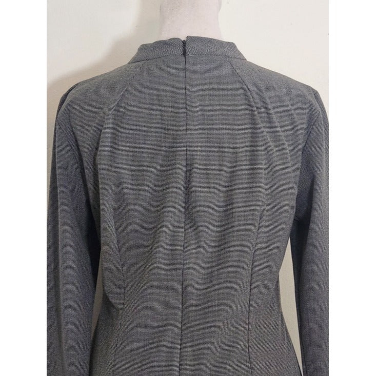 Zara Gray and Black Houndstooth Mini Dress with Cutout Size Large