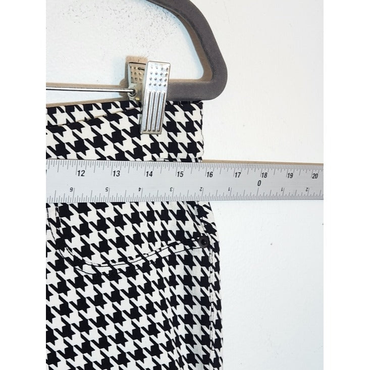 No Boundaries Black and White Houndstooth Skinny Pants Size Large