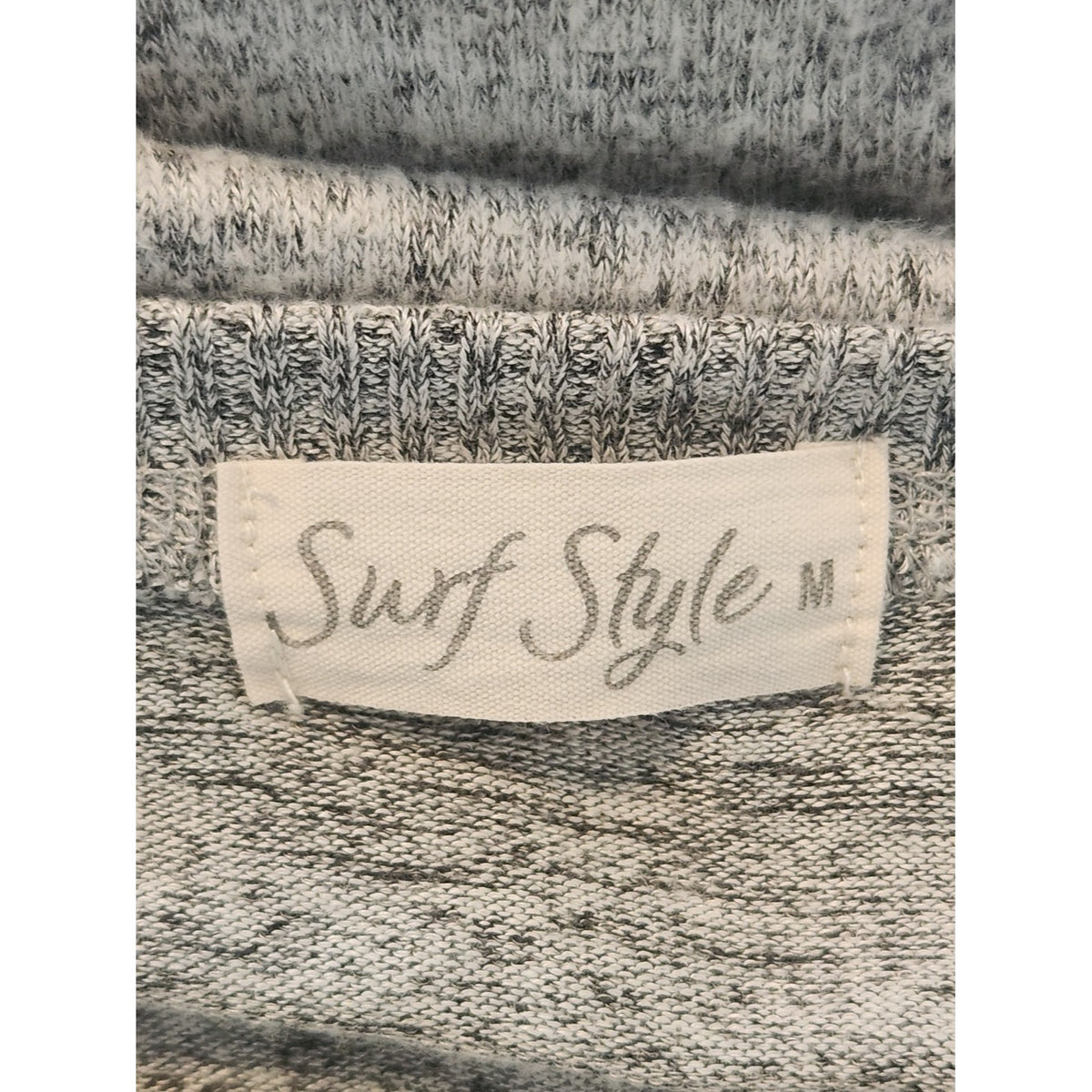 Surf Style Gray Seagrove Trading Co. Pullover with Raw Edge Detail Size Medium