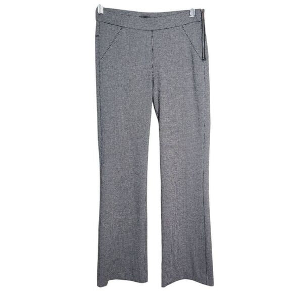 Zara Black Houndstooth Fitted Cropped Pants Size Small Houndstooth Flare Pants