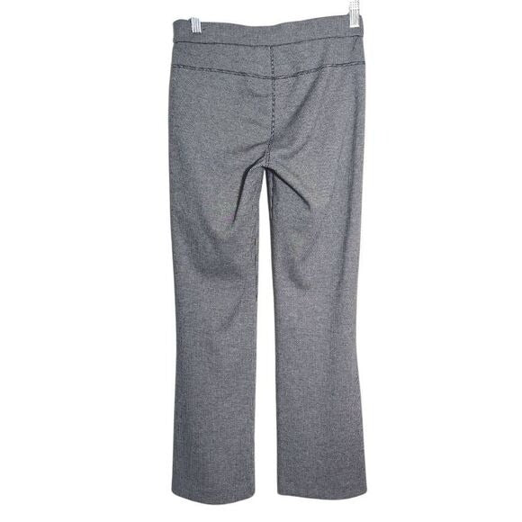 Zara Black Houndstooth Fitted Cropped Pants Size Small Houndstooth Flare Pants
