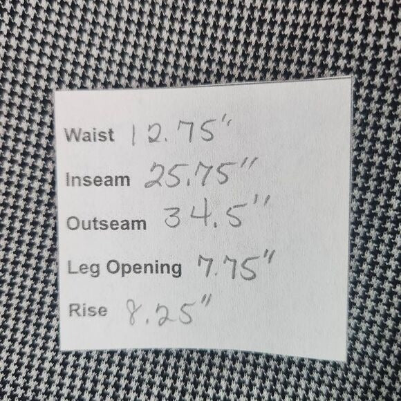 Zara Black Houndstooth Fitted Cropped Pants Size Small Houndstooth Flare Pants