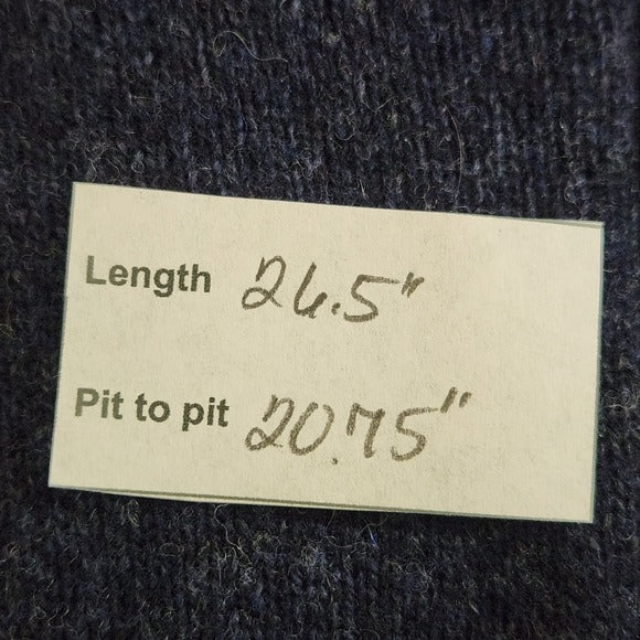 J. Crew Men's Navy Blue Quarter-Zip Sweater Sz Large J. Crew Wool Blend Pullover