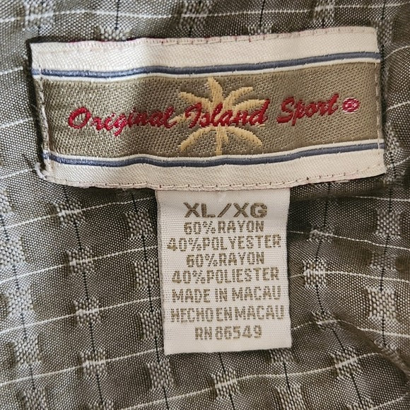 Original Island Sport Green Long Sleeve Shirt Size XL