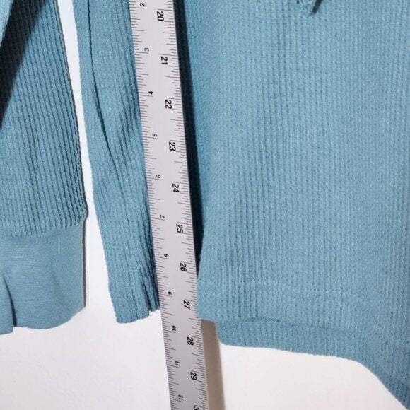 Maui and Sons Blue Thermal Knit Hoodie Size Small NWT