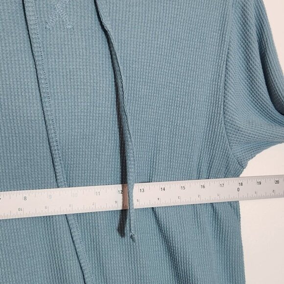 Maui and Sons Blue Thermal Knit Hoodie Size Small NWT
