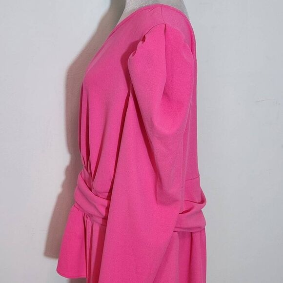 New York & Company Pink One-Shoulder Top with High Low Tail NWT Size XXL
