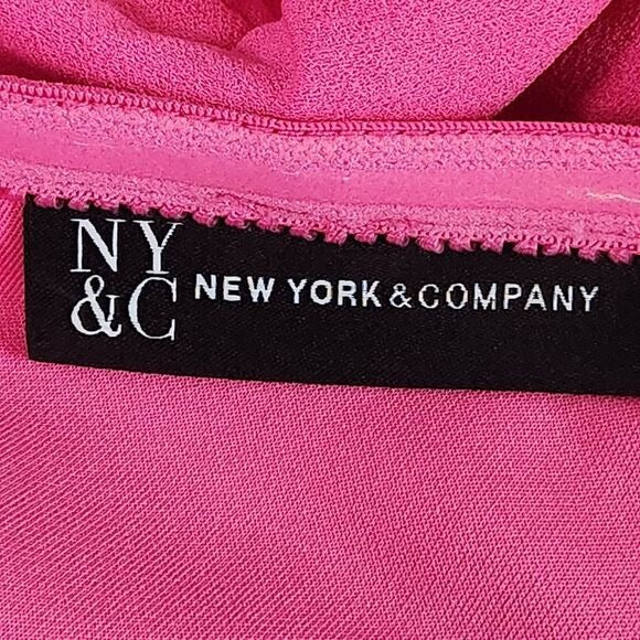 New York & Company Pink One-Shoulder Top with High Low Tail NWT Size XXL