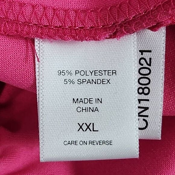 New York & Company Pink One-Shoulder Top with High Low Tail NWT Size XXL