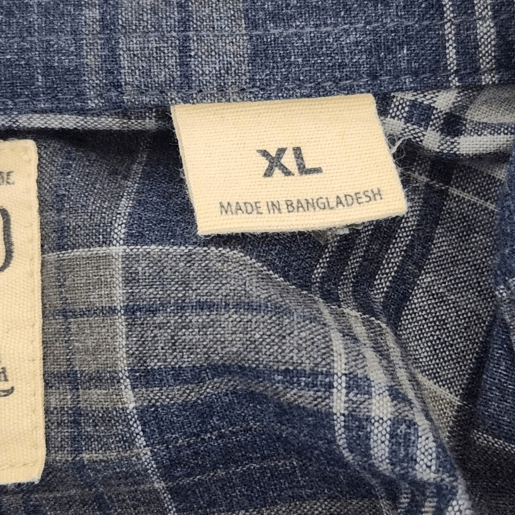 Red Head Blue and Gray Plaid Button Down Shirt Size XL Casual Plaid Button-Up