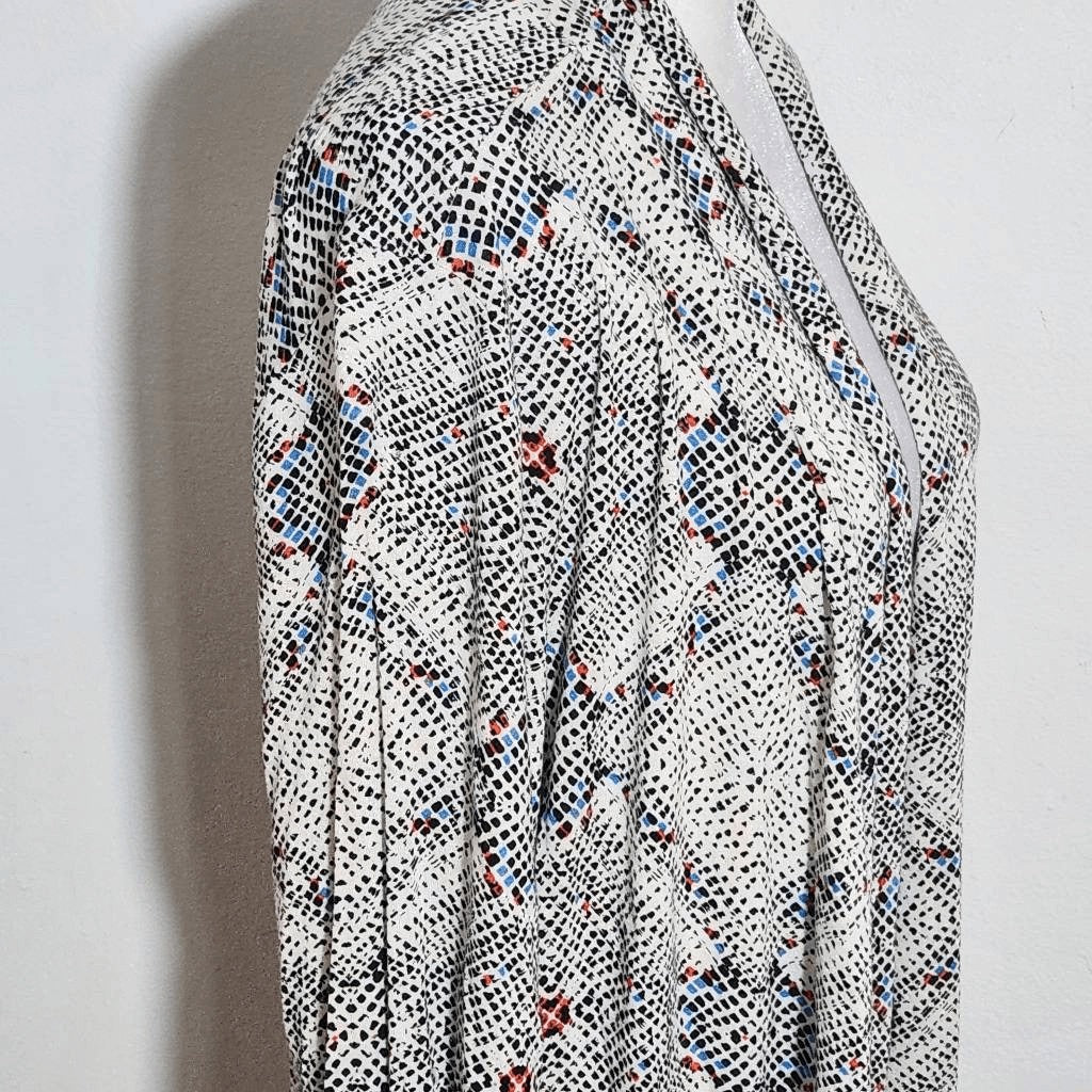 Bobeau Snakeskin Print Open Knit Cardigan Size Medium Stretchy Cardigan