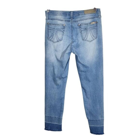 Seven7 Distressed Skinny Cropped Jeans Size 6