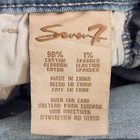Seven7 Distressed Skinny Cropped Jeans Size 6