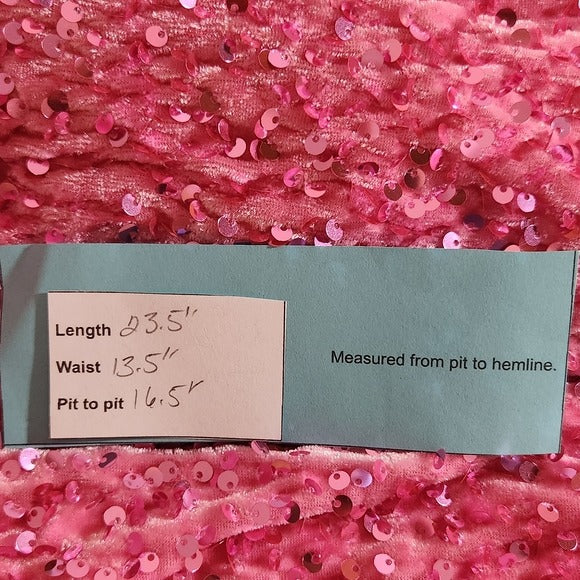 Faeriesty Pink One-Shoulder Sequin Cocktail Dress Size Large Pink Mini Dress