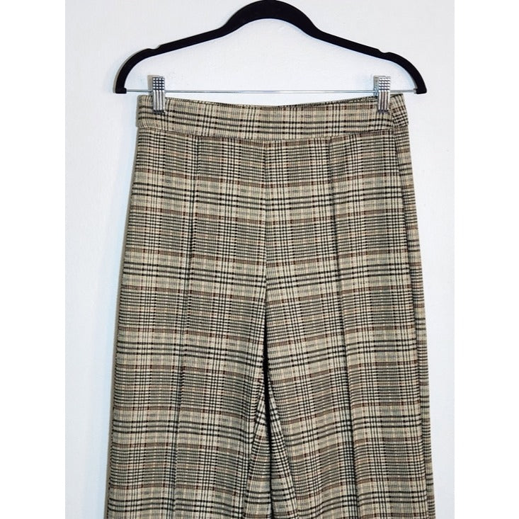 Jules & Leopold Plaid Wide Leg Pull-On Pants Size Small