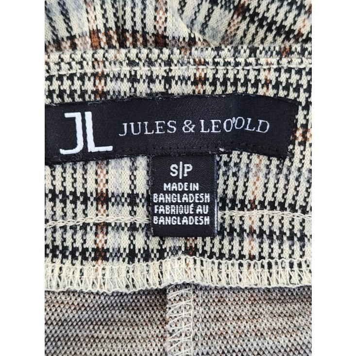 Jules & Leopold Plaid Wide Leg Pull-On Pants Size Small