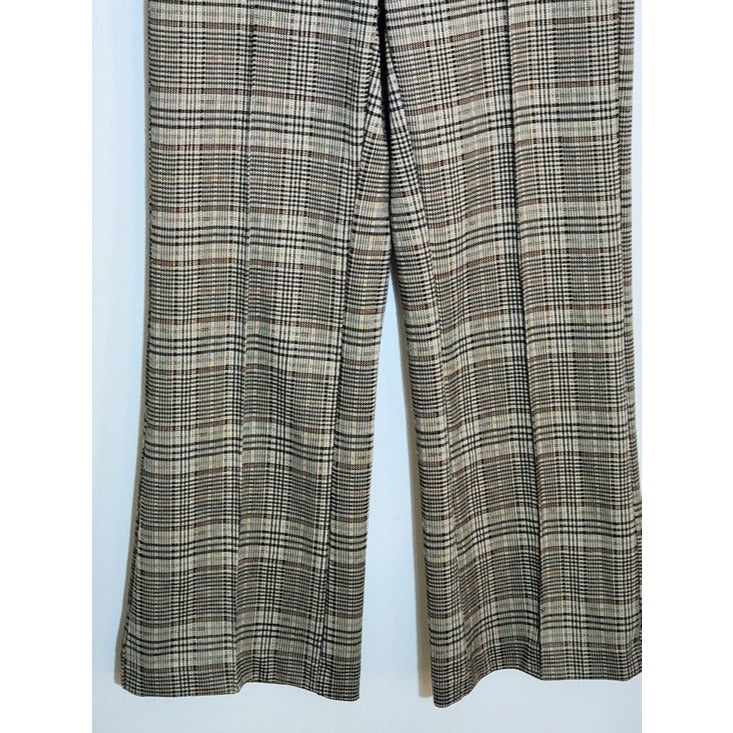 Jules & Leopold Plaid Wide Leg Pull-On Pants Size Small