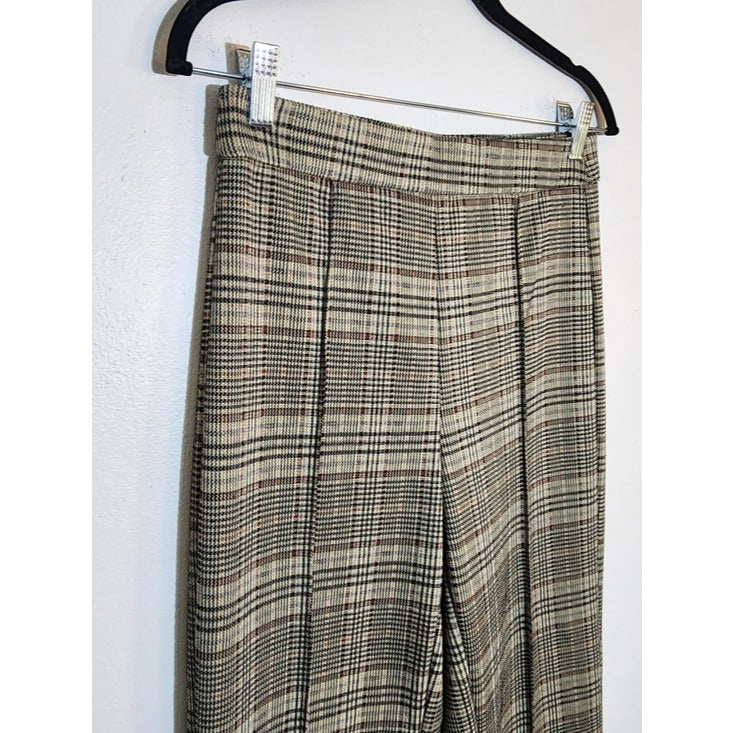 Jules & Leopold Plaid Wide Leg Pull-On Pants Size Small