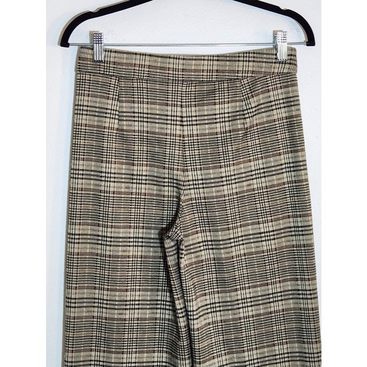 Jules & Leopold Plaid Wide Leg Pull-On Pants Size Small