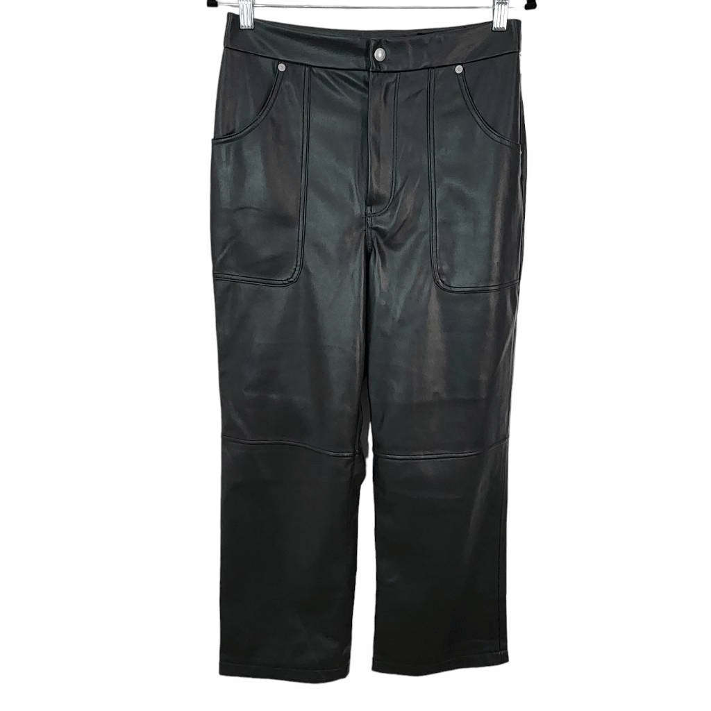 BlankNYC Dark Green Faux Leather Pants NWT Size 30 Green Leather Pants