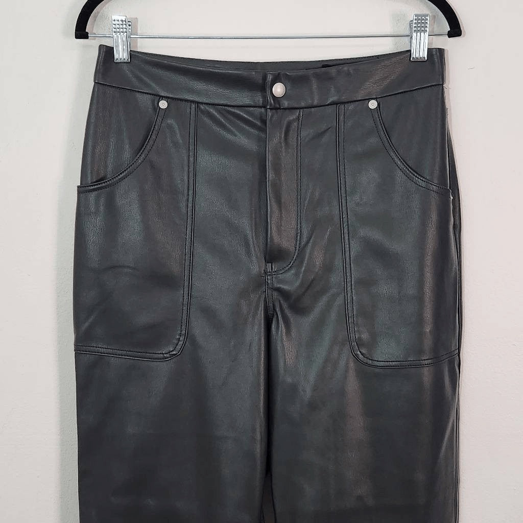 BlankNYC Dark Green Faux Leather Pants NWT Size 30 Green Leather Pants