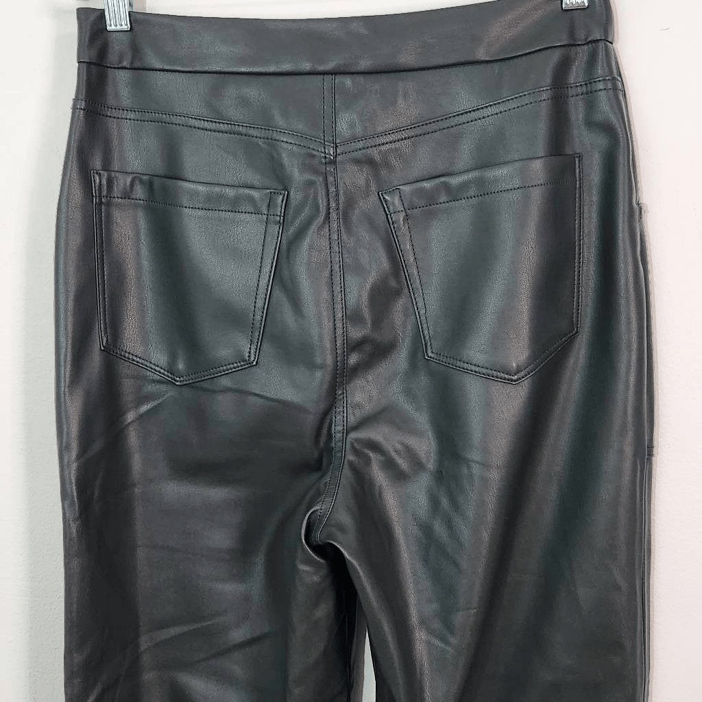 BlankNYC Dark Green Faux Leather Pants NWT Size 30 Green Leather Pants