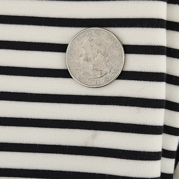 Member’s Mark Black and White Stripe Mini T-Shirt Dress Size Medium NWOT