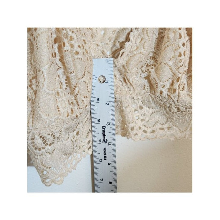 Listicle Womens Cream Lace Bralette Size Large