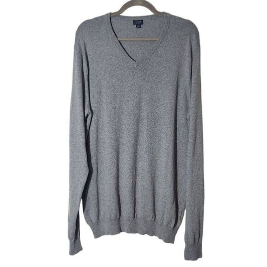 J. Crew Gray Cotton Cashmere Sweater Size Large Tall Mens Cashmere Pullover