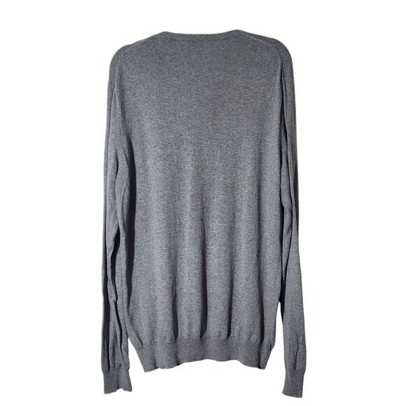 J. Crew Gray Cotton Cashmere Sweater Size Large Tall Mens Cashmere Pullover
