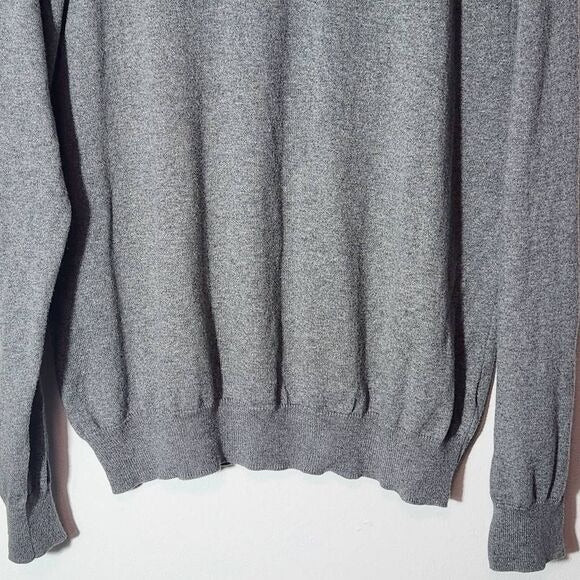 J. Crew Gray Cotton Cashmere Sweater Size Large Tall Mens Cashmere Pullover