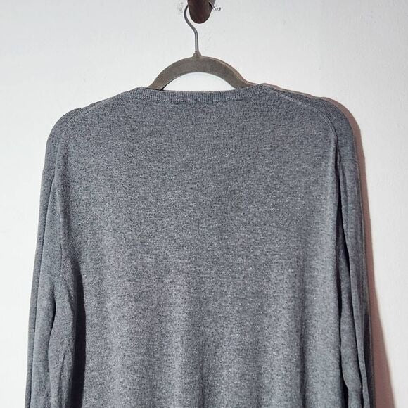 J. Crew Gray Cotton Cashmere Sweater Size Large Tall Mens Cashmere Pullover