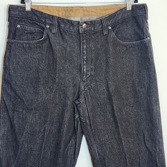 Duluth Trading Co Black Relaxed Fit Straight Leg Jeans Size 40 x 30