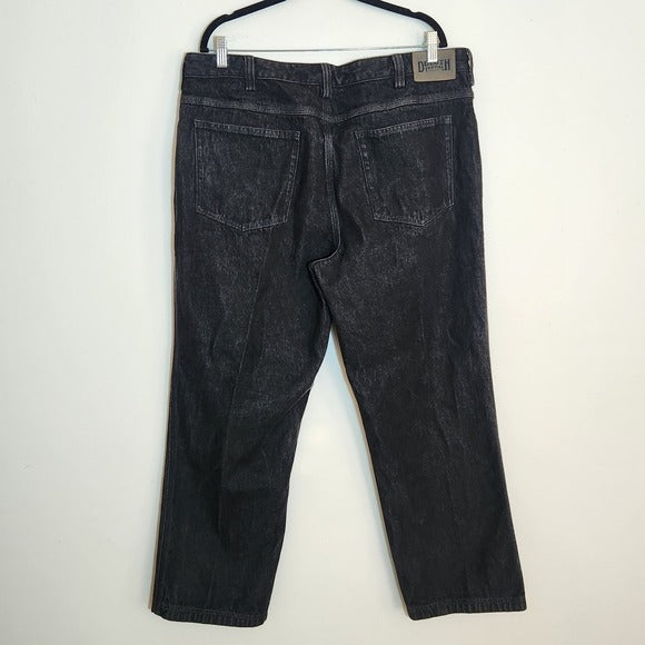 Duluth Trading Co Black Relaxed Fit Straight Leg Jeans Size 40 x 30