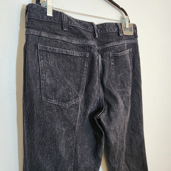 Duluth Trading Co Black Relaxed Fit Straight Leg Jeans Size 40 x 30