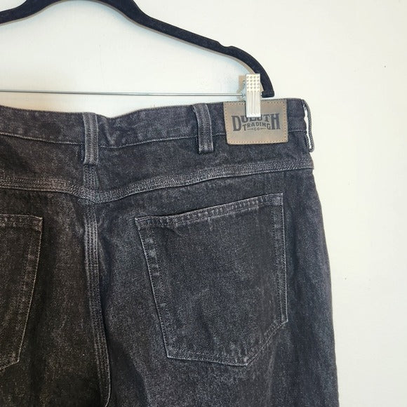 Duluth Trading Co Black Relaxed Fit Straight Leg Jeans Size 40 x 30