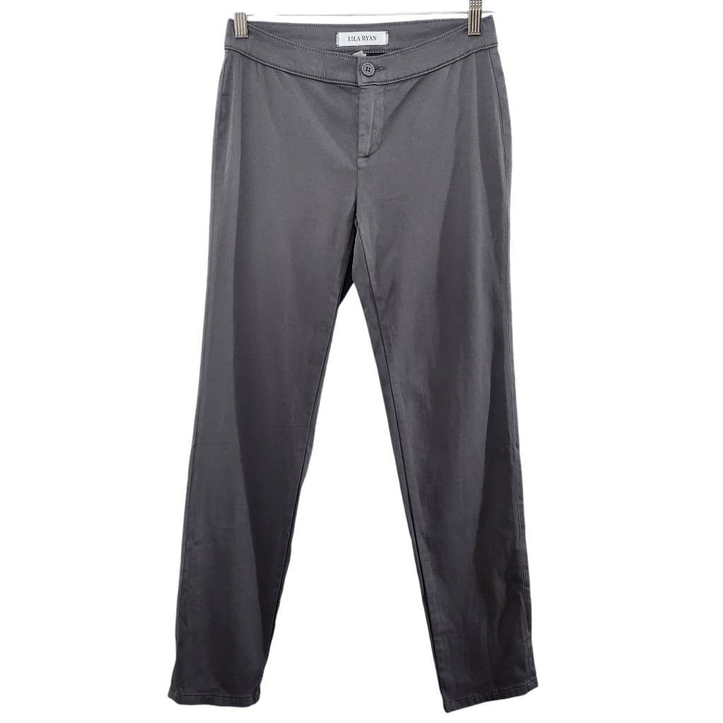 Lila Ryan Gray Cropped Skinny Pants Size 0 Gray Fitted Ankle Pants