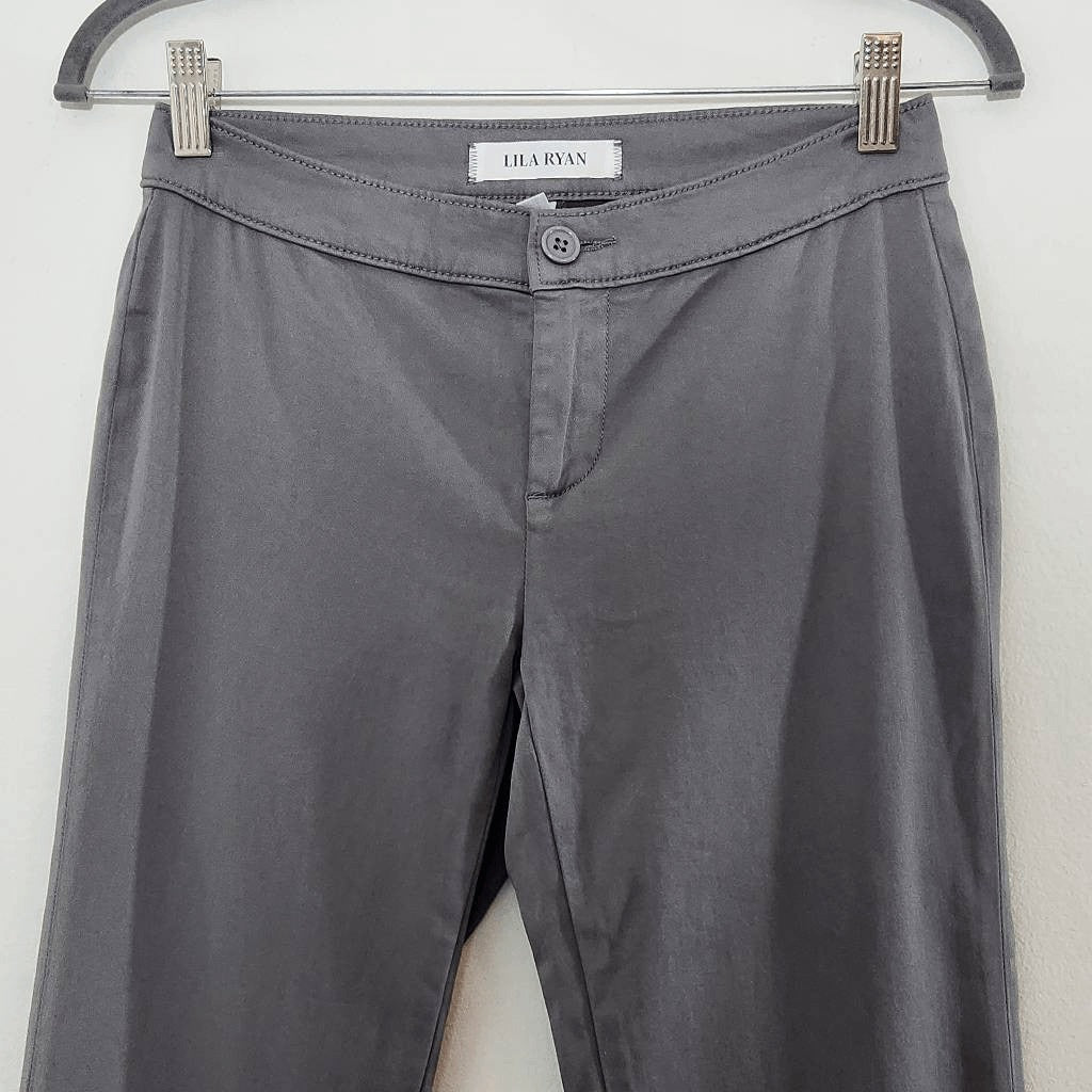 Lila Ryan Gray Cropped Skinny Pants Size 0 Gray Fitted Ankle Pants
