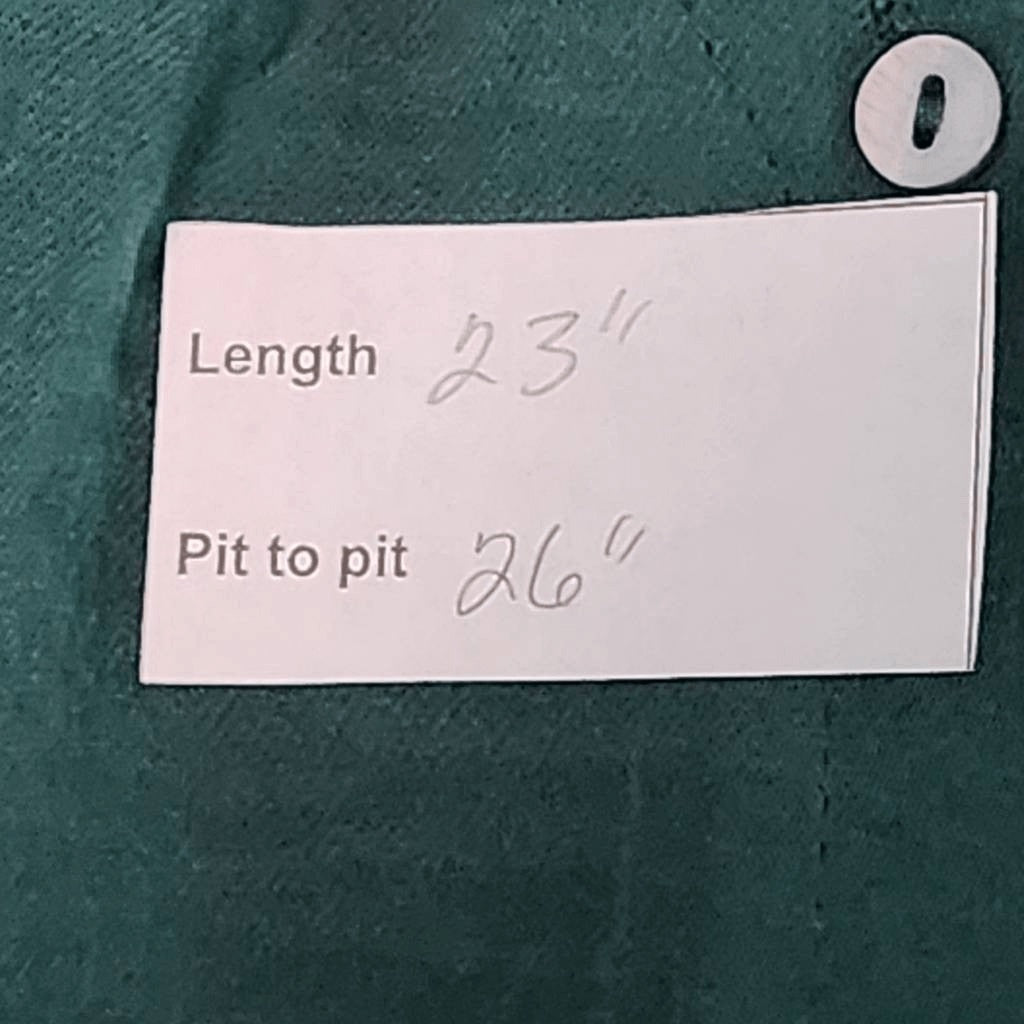 She + Sky Green High Low Draped Blouse Size Large Emerald Green Button-Up Top