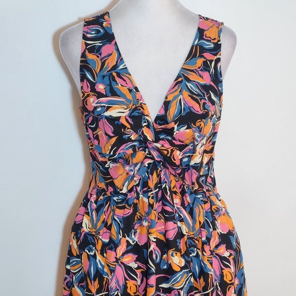 French Connection Cotton Floral Midi Dress Size Small NWT Wedding Guest Dress