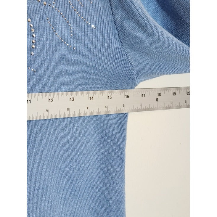 Ashley Stewart Light Blue Cut-Out Sweater Size 14/16 NWT