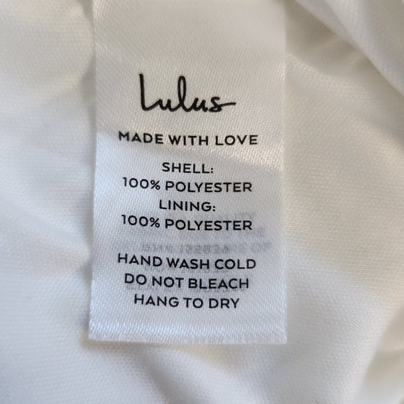 Lulus White Off the Shoulder Cropped Jumpsuit Size Medium, New