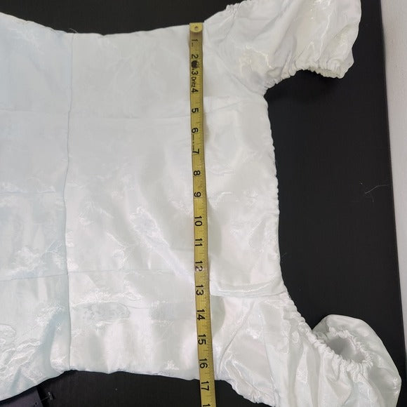 Lulus White Off the Shoulder Cropped Jumpsuit Size Medium, New