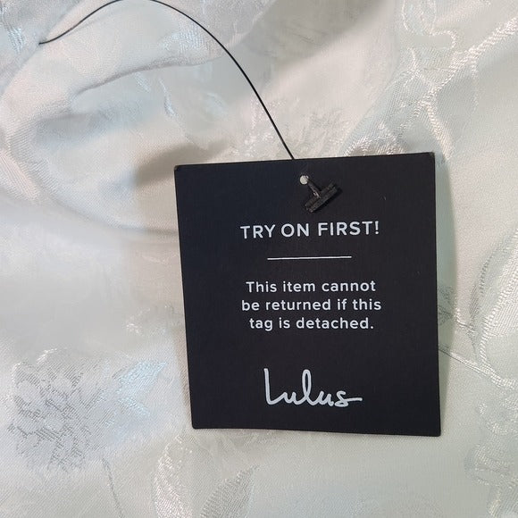 Lulus White Off the Shoulder Cropped Jumpsuit Size Medium, New