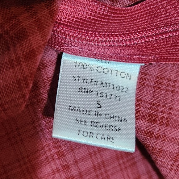 Le Lis Wine Red Plaid Off Shoulder Crop Top Size Small NWT