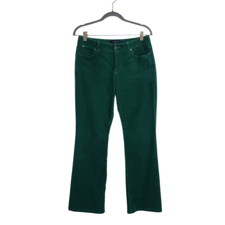 Talbots Green Curvy Bootcut Corduroy Pants Size 6 Petite