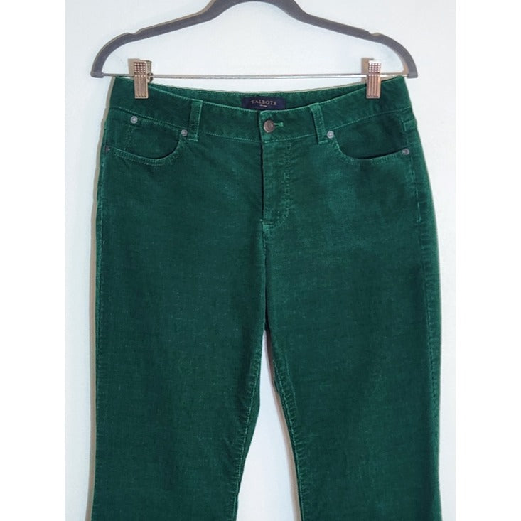 Talbots Green Curvy Bootcut Corduroy Pants Size 6 Petite