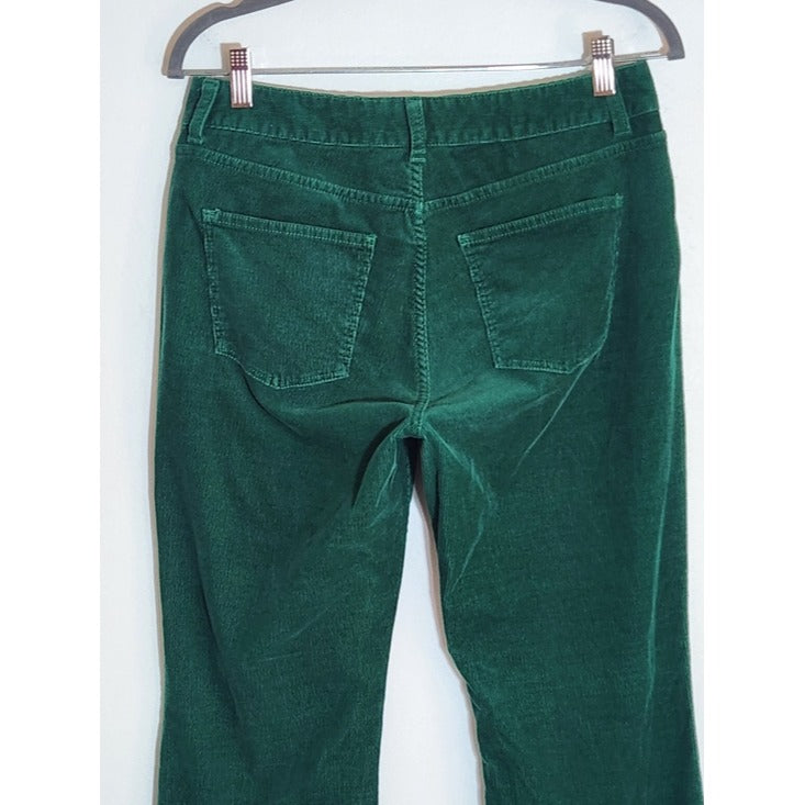 Talbots Green Curvy Bootcut Corduroy Pants Size 6 Petite