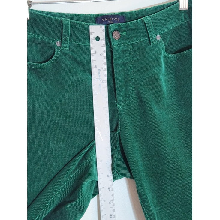 Talbots Green Curvy Bootcut Corduroy Pants Size 6 Petite