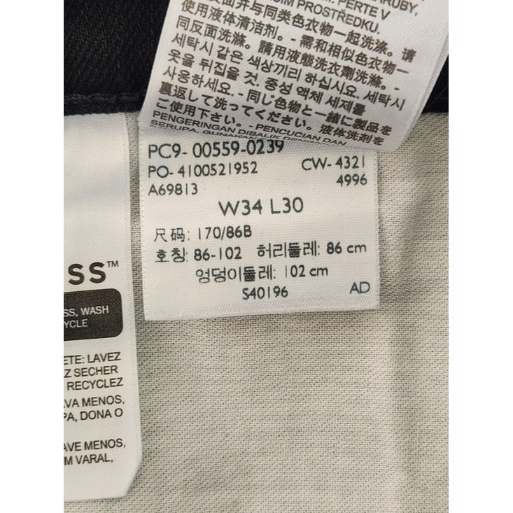 Levi's 559 Relaxed Straight Fit Black Jeans Size 34 x 30